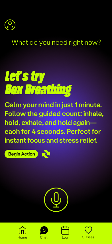 POW! guided breathing action
